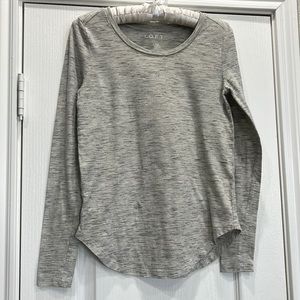 Shimmer Gray Top by Ann Taylor Loft